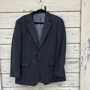 Lauren Ralph Lauren Herringbone 100% Wool Men’s Suit Blazer Jacket Sports Coat